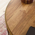 Sauder International Lux 36"Dia Round Coffee Table, Sindoori Mango (428214)