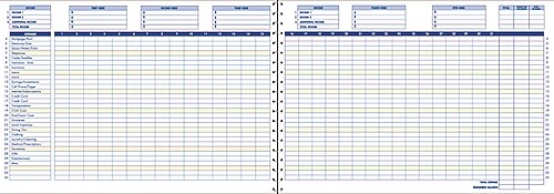 Adams Home and Office Budget Record Journal, Ruled, Blue (AFR31)