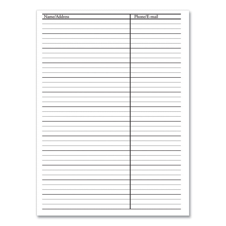 Recycled Weekly Appointment Book Ruled without Appointment Times, 8.75 x 6.88, Black Cover, 12-Month (Jan to Dec): 2025