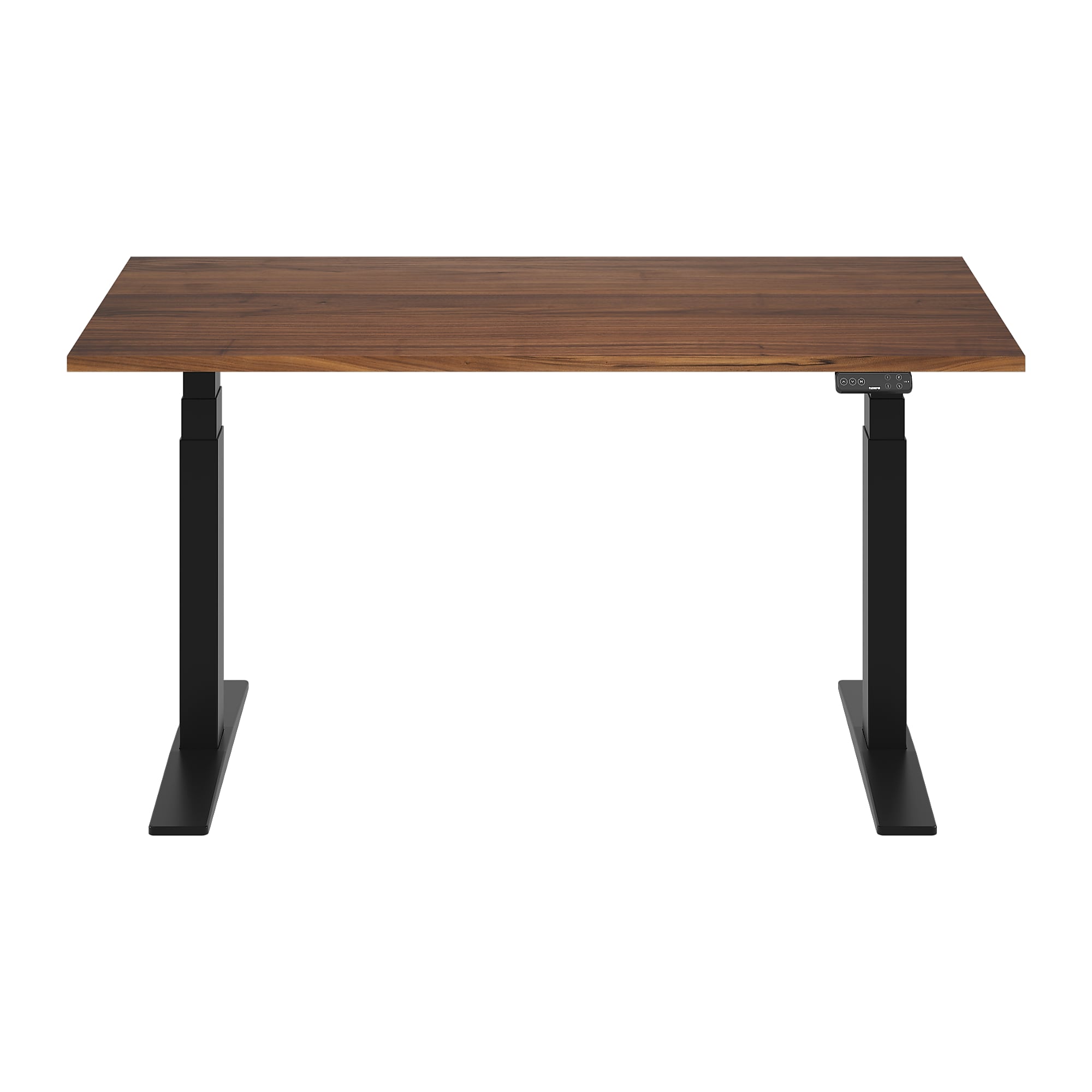 FlexiSpot E7COMMERCIAL 60''W Electric Height Adjustable Standing Desk, Black Walnut/Black(E7BCOM6030-BW)