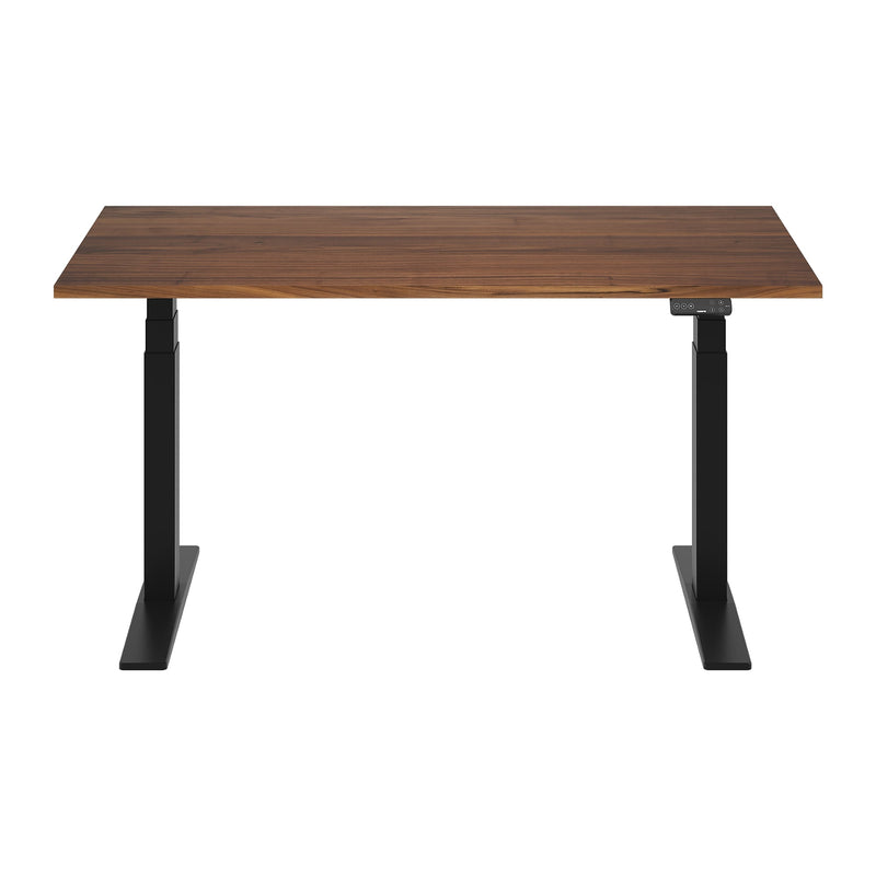 FlexiSpot E7COMMERCIAL 60''W Electric Height Adjustable Standing Desk, Black Walnut/Black(E7BCOM6030-BW)