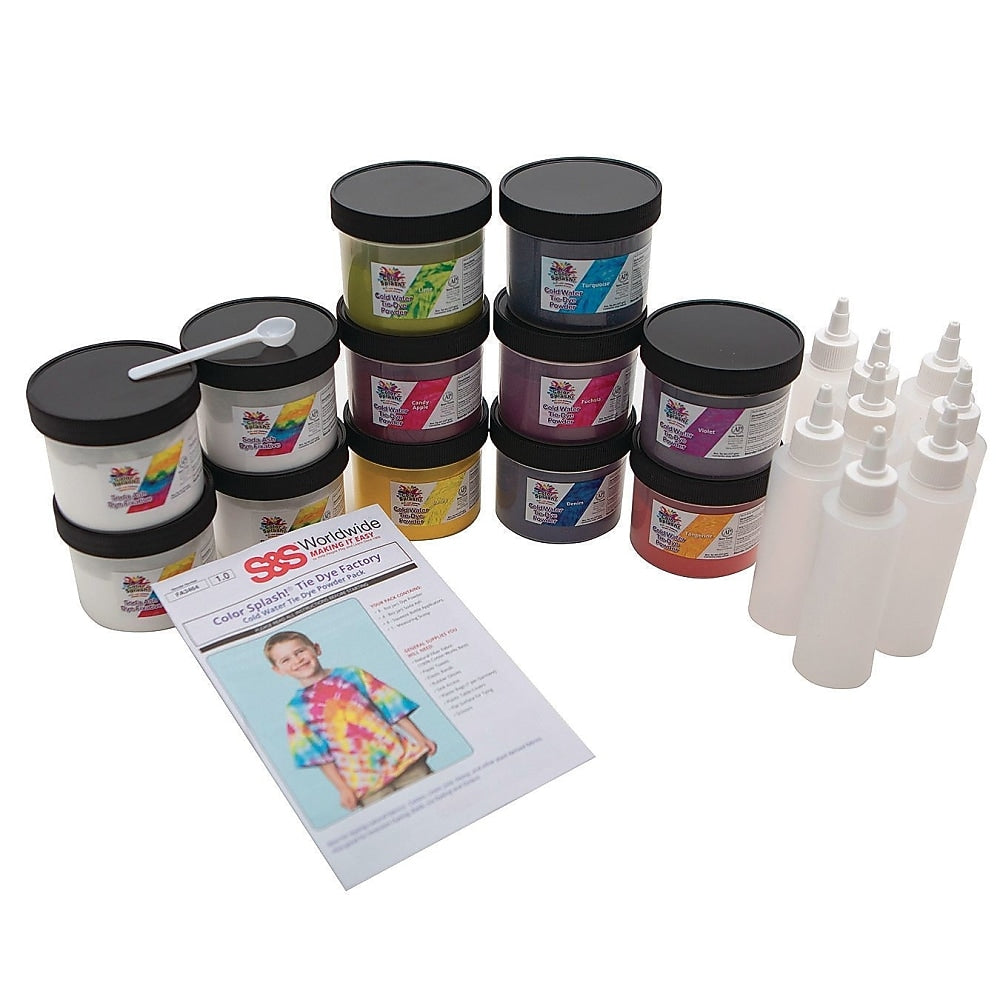 Color Splash Tie-Dye Factory Cold Water Dye Kit, 20/Pack (FA3464)