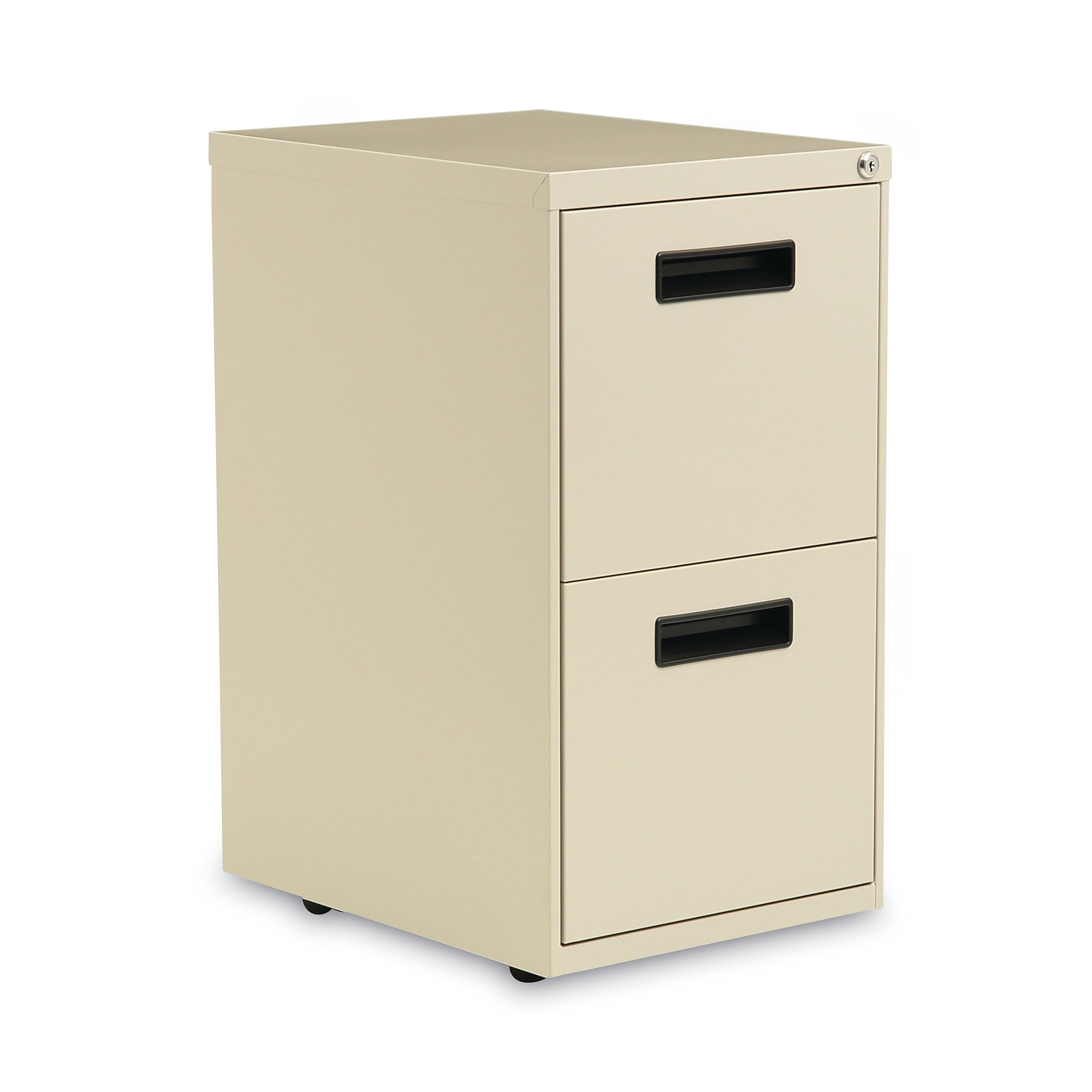 Alera 2-Drawer Mobile Vertical File Cabinet, Letter/Legal Size, Lockable, 28.25"H x 15.87"W x 19.25"D, Putty (ALEPAFFPY)