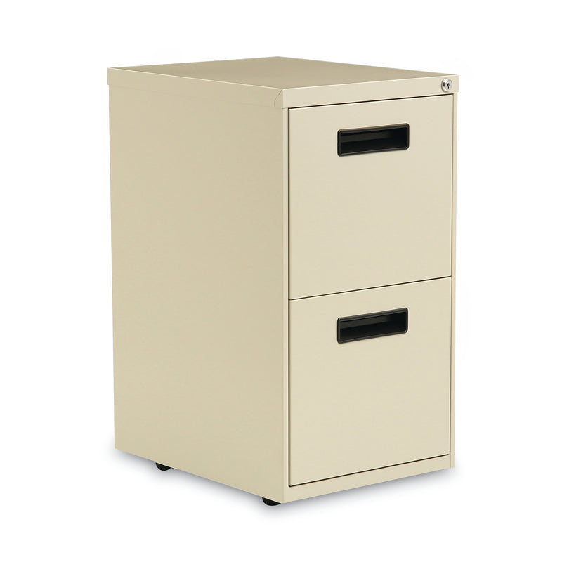 Alera 2-Drawer Mobile Vertical File Cabinet, Letter/Legal Size, Lockable, 28.25"H x 15.87"W x 19.25"D, Putty (ALEPAFFPY)