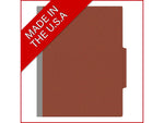 Medical Arts Press Pressboard Classification Folder, 2 Dividers, 2" Expansion, Letter Size, Red, 10/Box (DV-T42-26-3RED-PKT)