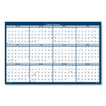 Recycled Yearly Reversible Wall Calendar Non-Laminated, 24 x 37, White/Blue Sheets, 12-Month (Jan to Dec): 2025