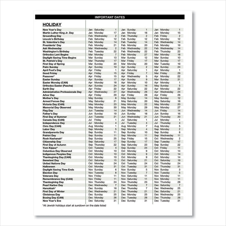 Recycled Professional Weekly Planner, 15-Minute Appts, 11 x 8.5, Black Wirebound Soft Cover, 12-Month (Jan to Dec): 2025