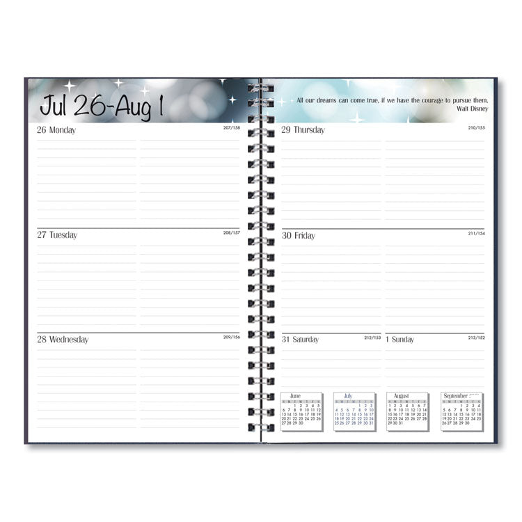 Recycled Academic Weekly/Monthly Appointment Planner, 8 x 5, Black Cover, 13-Month: Aug 2025 to Aug 2026