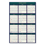 Four Seasons Business/Academic Recycled Wall Calendar, 24 x 37, 12-Month (July-June): 2025-2026, 12-Month (Jan to Dec): 2026