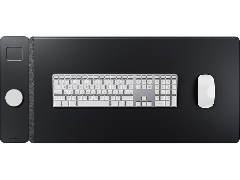 JOURNEY ALTI ULTRA Vegan Leather/Felt Desk Pad, 14.6" x 32.6", Midnight (JMSDMMN)