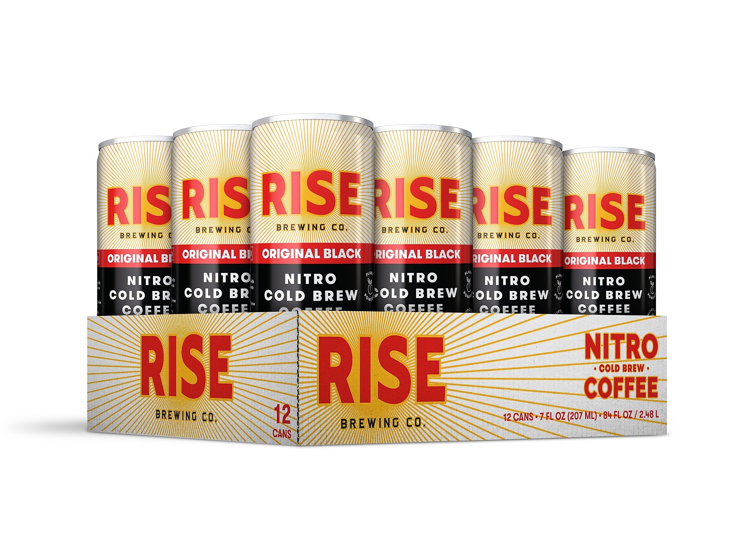 RISE Brewing Co. Original Black Nitro Cold Brew Coffee, 7 oz., 12/Carton (FG-SS-001-007-012)