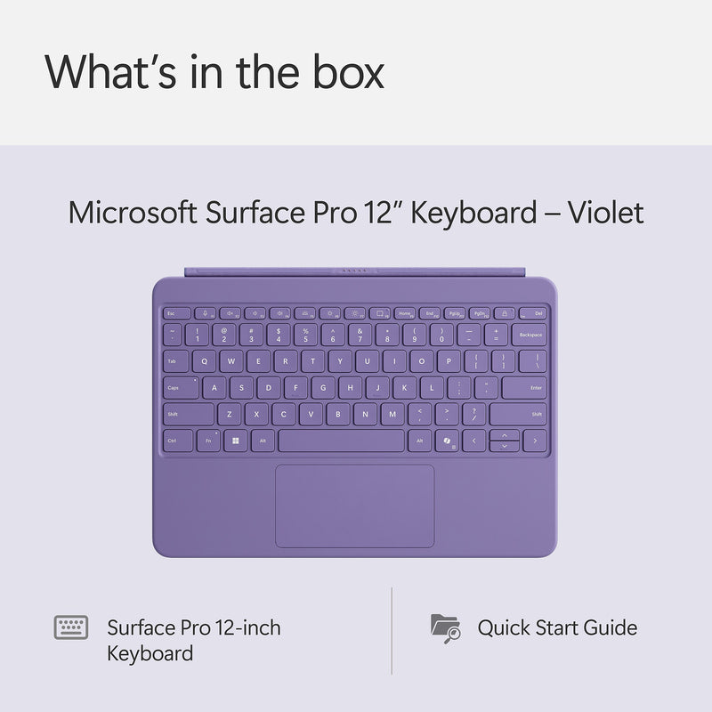 Microsoft Surface Pro 12" Keyboard Cover, Violet (EP2-32727)