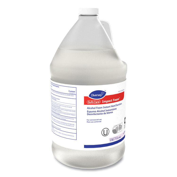 Soft Care Impact Foam Alcohol Instant Foam Hand Sanitizer, 1 Gal Bottle, Alcohol Scent, 4/carton