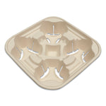 Fiber Cup Carriers, 8 oz to 22 oz, Four Cups, Natural, 600/Carton