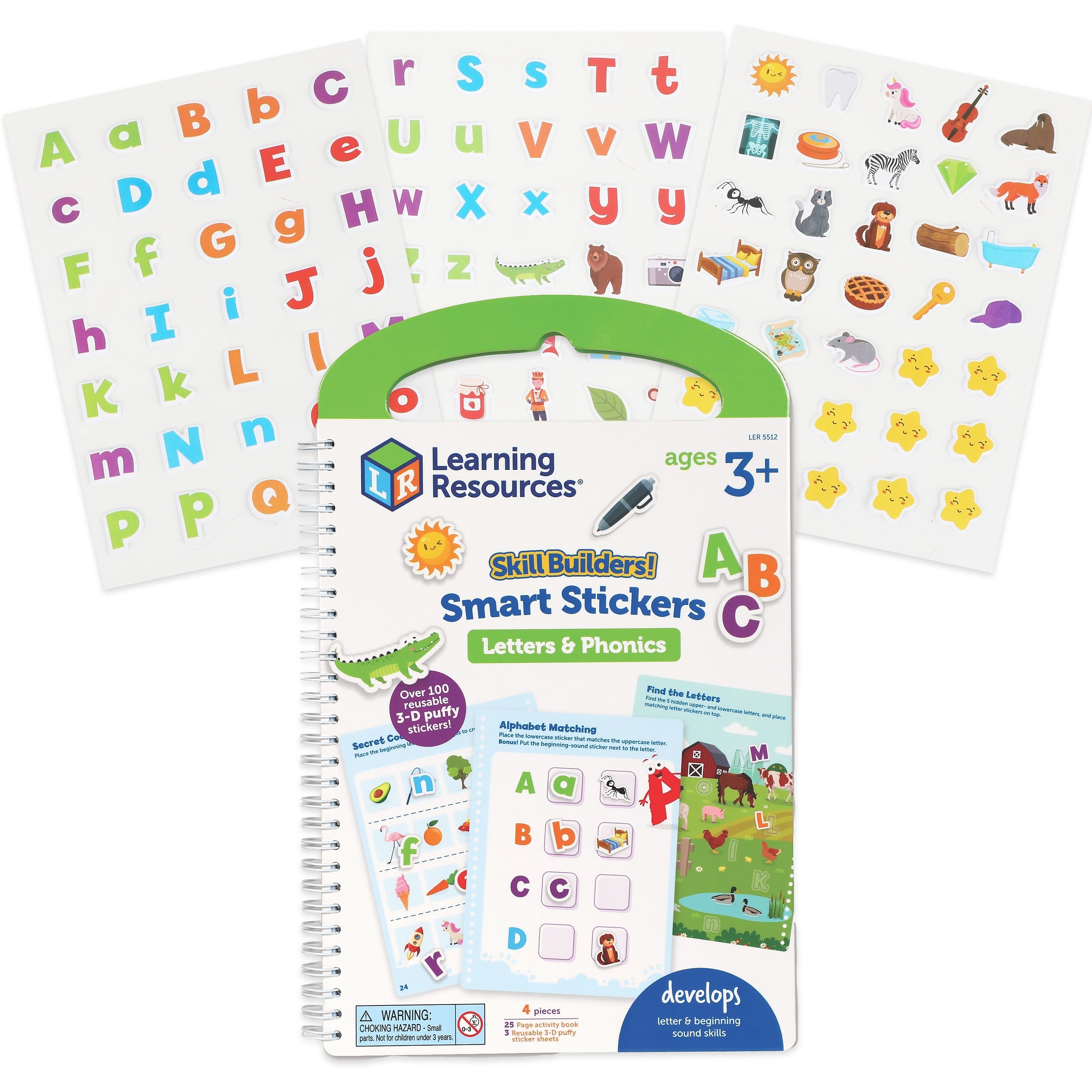 Learning Resources Skill Builders! Smart Stickers Letters & Phonics (LER5512)