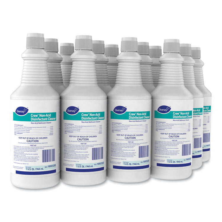 Crew Neutral Non-Acid Bowl And Bathroom Disinfectant, 32 Oz Squeeze Bottle, 12/carton