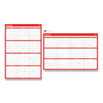 Erasable Wall Calendar, 24 x 36, White/Red Sheets, 12-Month (Jan to Dec): 2026