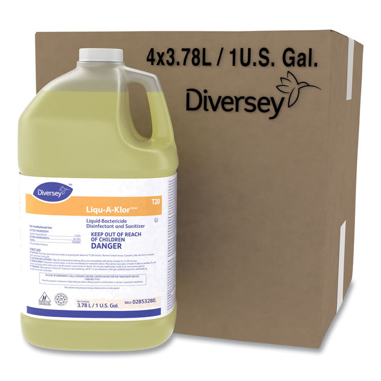 Liqu-A-Klor Disinfectant/sanitizer, 1 Gal Bottle, 4/carton