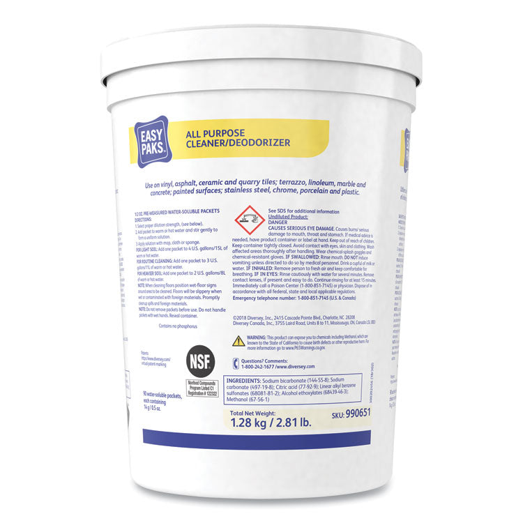 All-Purpose Cleaner/deodorizer, 90 .5 Oz Packets/tub, 2 Tubs/carton