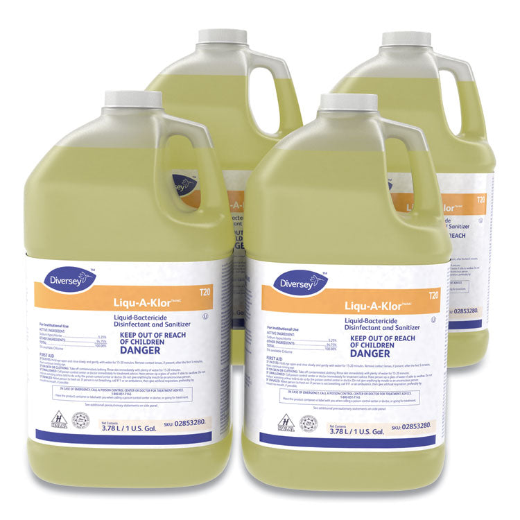 Liqu-A-Klor Disinfectant/sanitizer, 1 Gal Bottle, 4/carton