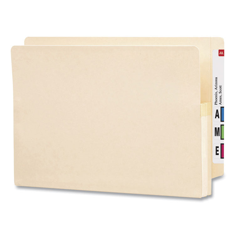 Manila End Tab File Pockets, 1.75" Expansion, Legal Size, Manila, 25/box