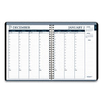 Recycled Monthly Weekly 7 Day Planner, 8.75 x 6.88, Black Cover, 12-Month (Jan to Dec): 2025