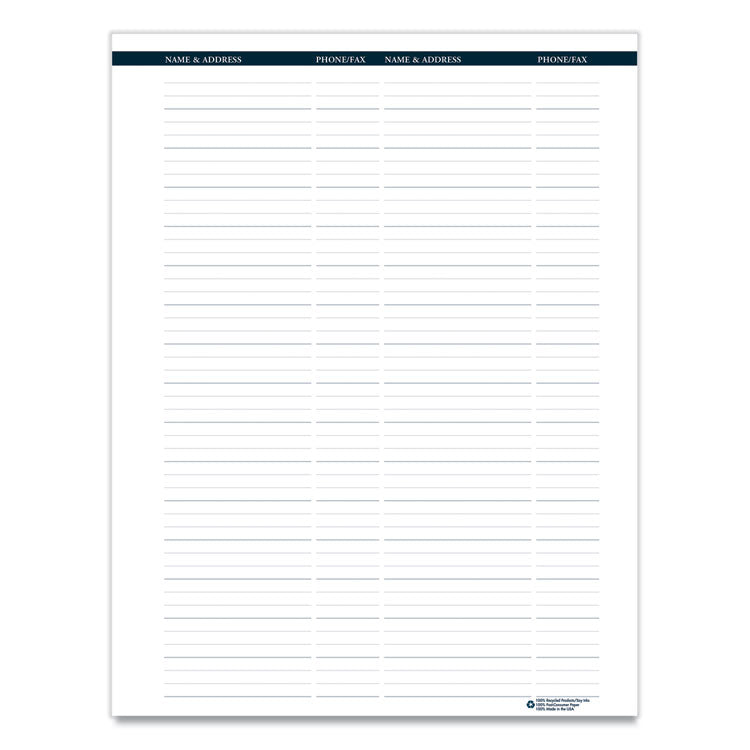 Recycled Monthly Weekly 7 Day Planner, 8.75 x 6.88, Black Cover, 12-Month (Jan to Dec): 2025