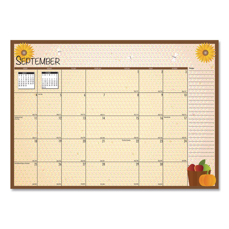 Seasonal Monthly Planner, Illustrated Seasons Artwork, 10 x 7, Light Blue Cover, 12-Month (Jan to Dec): 2025