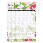 Recycled Wild Flower Wall Calendar, Wild Flowers Artwork, 12 x 16.5, White/Multicolor Sheets, 12-Month (Jan to Dec): 2025