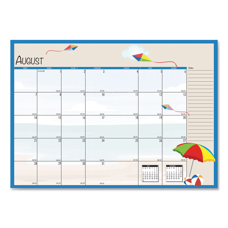 Seasonal Monthly Planner, Illustrated Seasons Artwork, 10 x 7, Light Blue Cover, 12-Month (Jan to Dec): 2025