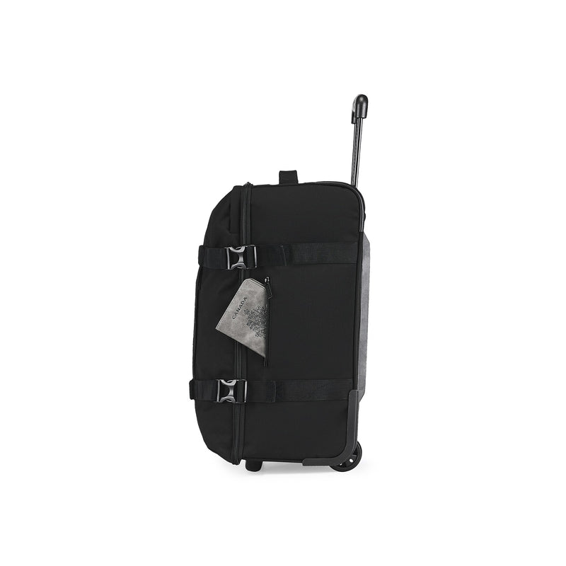 Bugatti Denver 3-Piece Polyester Telescoping Travel Duffel Set with Wheels, Black (DUFW9503XLBU-BLA)