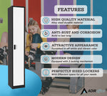 AdirOffice 72"H Single Tier Black/White Storage Locker (ADI629-201-B-W-DL)