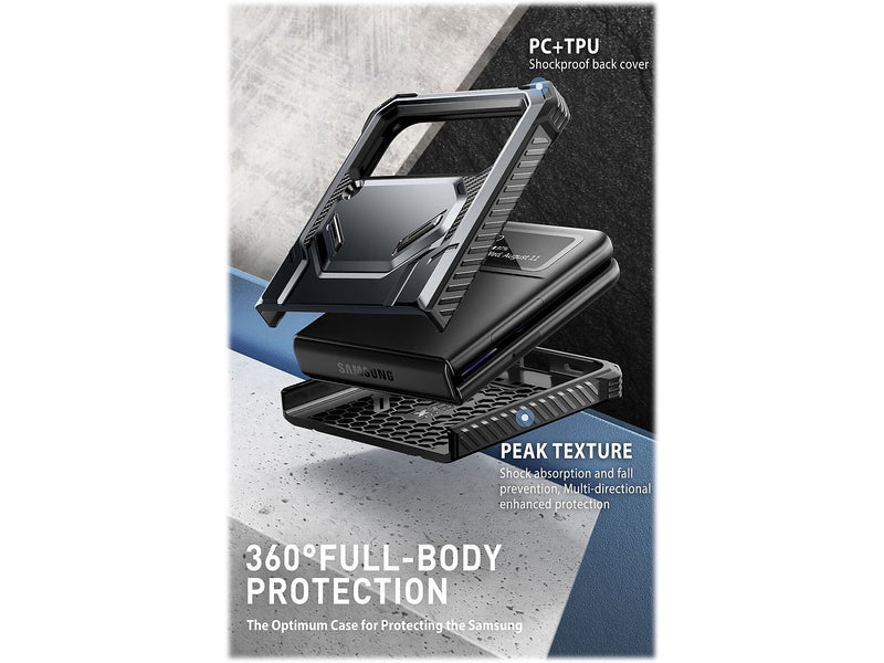i-Blason Armorbox Black Rugged Case for Samsung Galaxy Z Flip4 (Galaxy2022-ZFlip4-5G-Armorbox-Black)