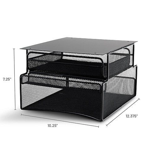 Safco Hanging Metal Desk Organizer, Black (SAF3244BL)