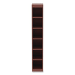 Alera® Alera Valencia Series Narrow Profile Bookcase, Six-Shelf, 11.81w x 11.81d x 71.73h, Medium Cherry