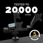 Fellowes Platinum Series Adjustable Triple Monitor Arm, Up to 27" Monitor, Black (8042601)