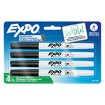 Expo Dry Erase Markers, Ultra Fine Tip, Black, 4/Pack (1871774)