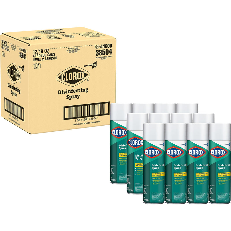 CloroxPro Disinfecting Spray, Fresh Scent, 19 oz., 12/Carton (CLO38504CT)
