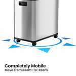 iTouchless Stainless Steel Rectangular Sensor Trash Can and Recycle Bin, 16 Gal., Silver (IT16RES)