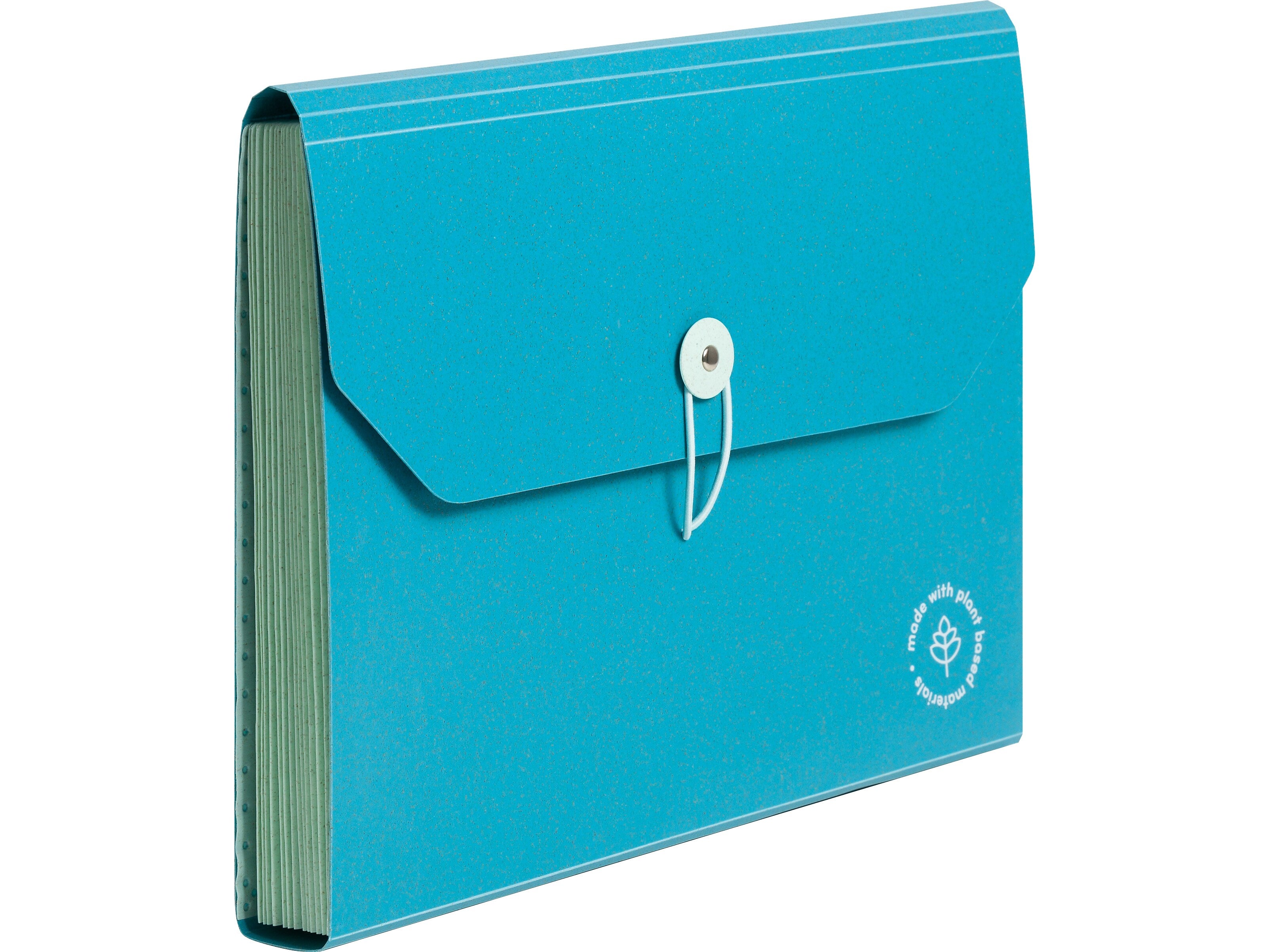 U Brands U-Eco Poly Expandable Folder, 13-Pocket, Letter Size, Ocean Blue (6594U01-12)