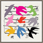 Amanti Art Dawn Bird Chorus by Jenny Frean Framed Canvas Wall Art Print, 30" x 30" (A42678027453)