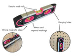 Apollo Tools Torpedo-Shaped Spirit Level, 9", Pink/Black (DT5019P)