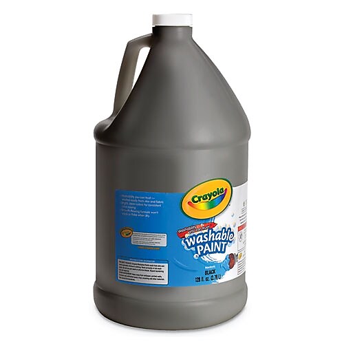 Crayola Washable Paint, 1 Gallon, Black (54-2128-51)