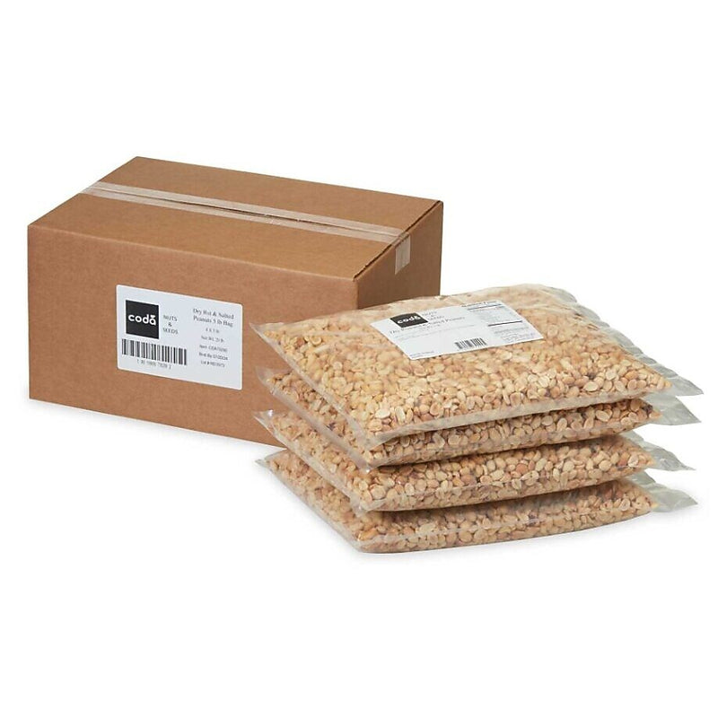 Mountain Manufacturing Dry-Roasted & Salted Peanuts, 80 oz., 4/Carton (92902)