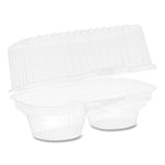 ClearView Bakery Cupcake Container, 2 Compartments, 6.75 x 4 x 4, Clear, Plastic, 100/Carton