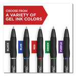 S-Gel High-Performance Gel Pen, Retractable, Medium 0.7 mm, Black Ink, Black Barrel, 36/Pack