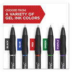 S-Gel High-Performance Gel Pen, Retractable, Medium 0.7 Mm, Red Ink, Black Barrel, Dozen