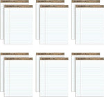 TOPS Second Nature Notepad, 8.5" x 11.75", Wide Ruled, White, 50 Sheets/Pad, Dozen (74880)