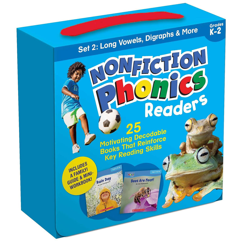 Scholastic Teaching Solutions Nonfiction Phonics Readers: Long Vowels, Digraphs & More, 25 Books/Set (SC-9781338894738)