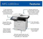 Brother MFC-L6810DW Enterprise All-In-One Laser Printer, Copy, Print, Scan
